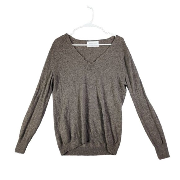 EVERLANE Sweater Womens SZ M 100% Cashmere Gray Long Sleeve Oversized Lagen Soft - Picture 1 of 8